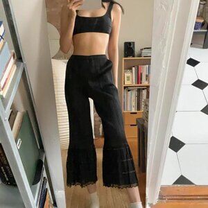 Issey Miyake Pleat Pleats Flare Cropped Pants JP2